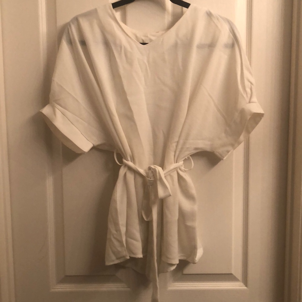 White Belted Blouse #53